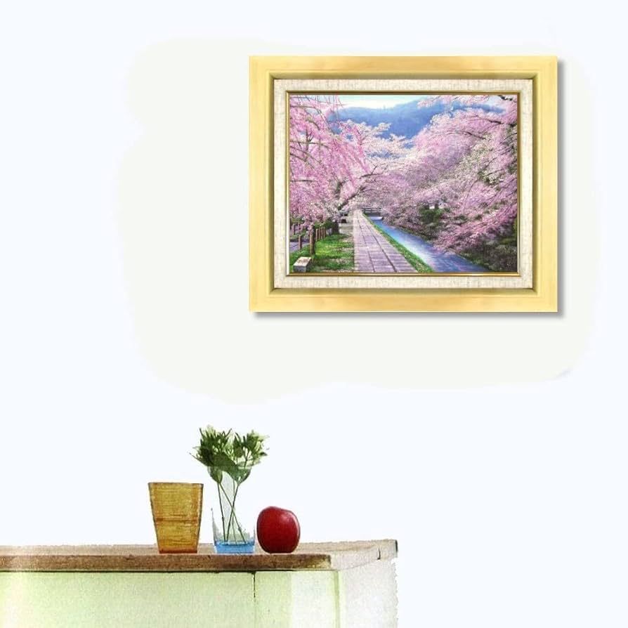 Amazon.co.jp: 木村由記夫 哲学の道 F10号 ナチュラル 受注制作 油彩画